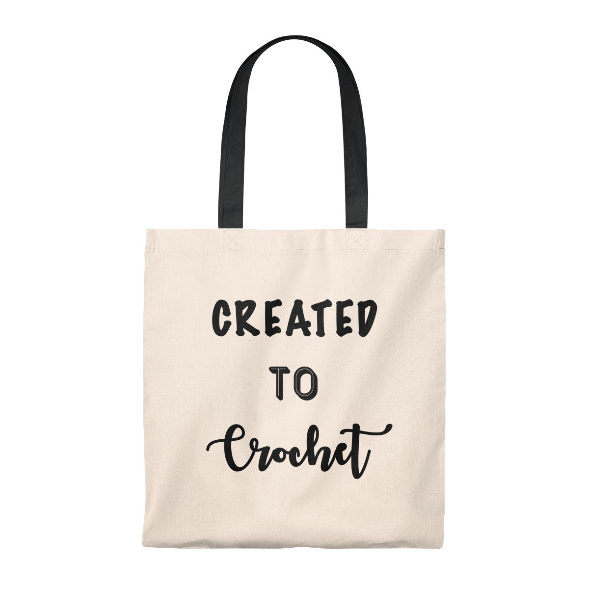 "Created to Crochet" - Tote Bag - Vintage